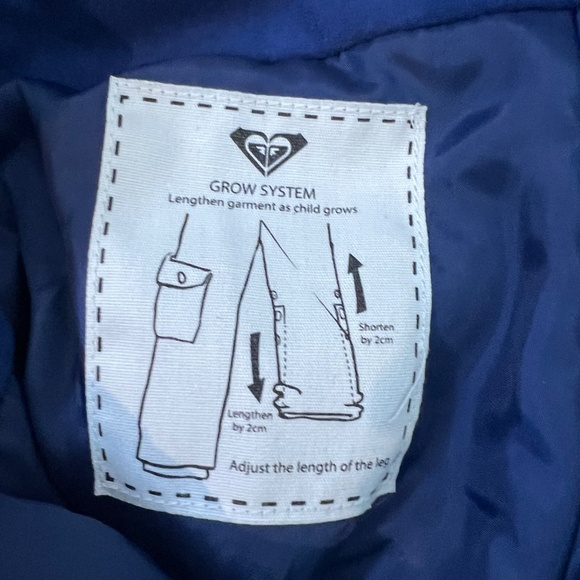 Roxy Girls Toddler Blue Insulated Snow Sport Bibs NWOT - Picture 7 of 10